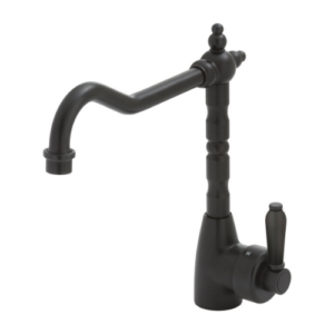Fienza Eleanor Shepherds Crook Sink Mixer Matte Black Matte Black