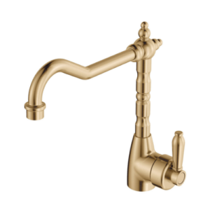 Fienza Eleanor Shepherds Crook Sink Mixer Urban Brass  Urban Brass
