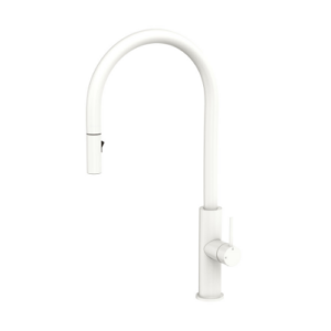Fienza Kaya Pull-Out Sink Mixer Matte White