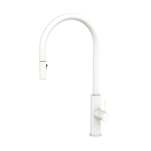 Fienza Kaya Pull-Out Sink Mixer Matte White
