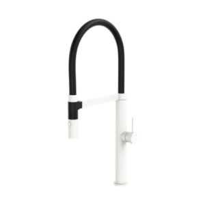 Fienza Kaya Pull Down Sink Mixer Matte White Mixed