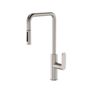 Fienza Empire Slim Pull-Out Sink Mixer Brushed Nickel