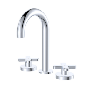 Fienza Kaya Round Hob Set Cross Taps Chrome