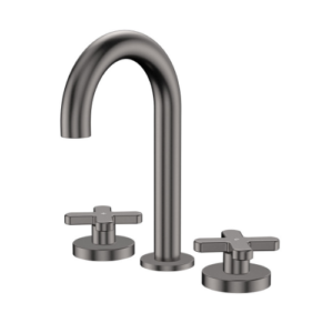 Fienza Kaya Round Hob Set Cross Taps Gun Metal