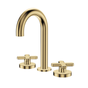 Fienza Kaya Round Hob Set Cross Taps Urban Brass