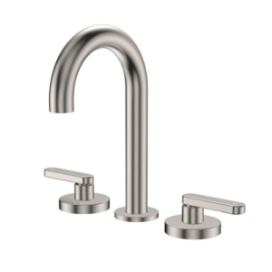 Fienza Kaya Round Hob Set Lever Taps Brushed Nickel