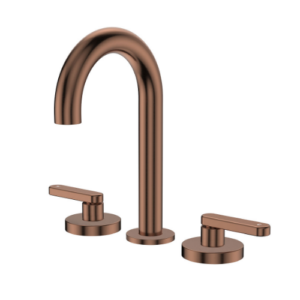 Fienza Kaya Round Hob Set Lever Taps Brushed Copper