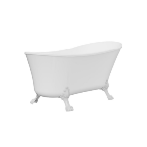 Fienza Clawfoot Freestanding Acrylic Bath 1500mm White Feet
