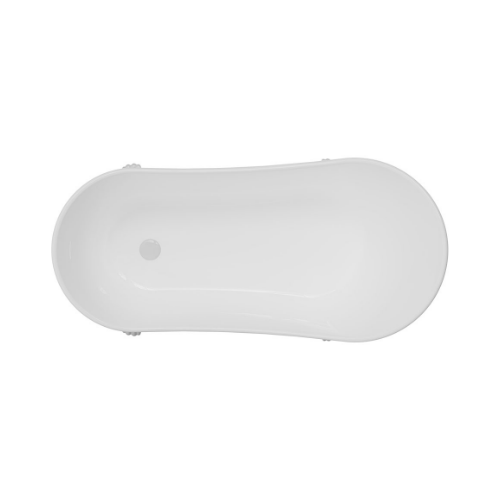 Fienza Clawfoot Freestanding Acrylic Bath 1500mm White Feet - Image 3