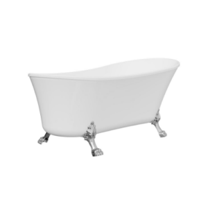 Fienza Clawfoot Freestanding Acrylic Bath 1700mm Chrome Feet