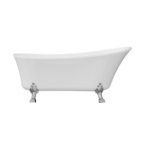 Fienza Clawfoot Freestanding Acrylic Bath 1700mm Chrome Feet - Image 2