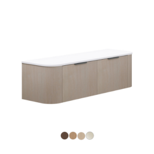 Fienza  Lena 1500 Single Bowl Wall Hung Double Curve Cabinet
