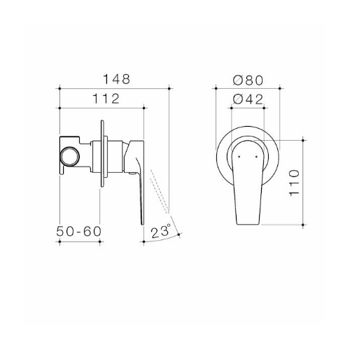 Caroma Vivas Bath/Shower Mixer Chrome - Image 2