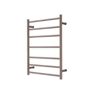 Nero Mecca 240V 7 Bar Heated Towel Ladder Brushed Bronze