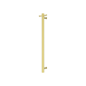 Nero Mecca 240V Single Vertical Heated Towel Rail Brushed Gold