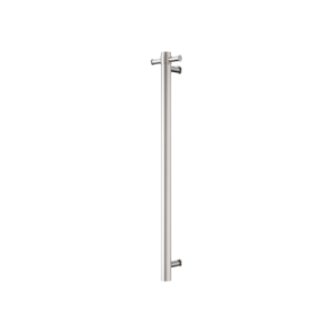 Nero Mecca 240V Single Vertical Heated Towel Rail Brushed Nickel