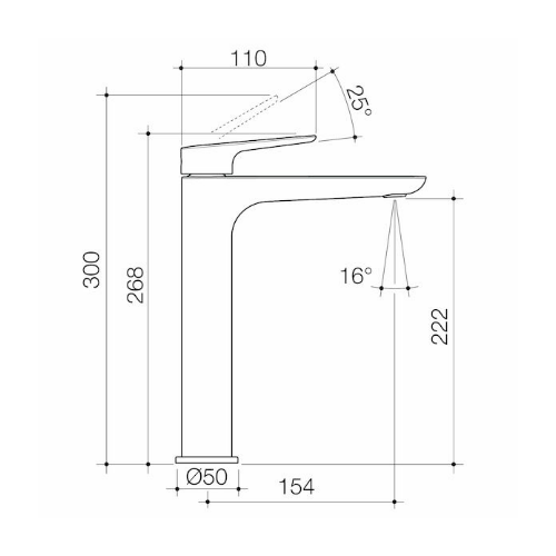 Caroma Contura® II Tower Basin Mixer Chrome - Image 2