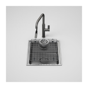 Caroma Urbane® II Single Bowl Sink with Caroma Urbane® II - Pull Out Sink Mixer Gunmetal