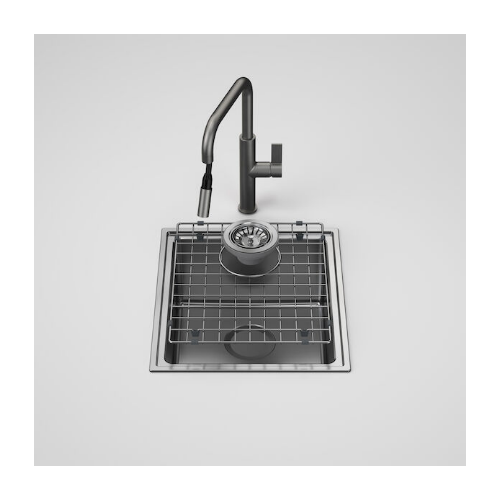 Caroma Urbane® II Single Bowl Sink with Caroma Urbane® II - Pull Out Sink Mixer Gunmetal