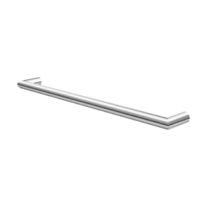 Aquaperla Round Horizontal Brushed Nickel Electric Heated Towel Rack Single Bar