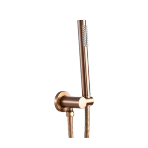 Aquaperla Brushed Copper Shower Rail with Handheld Shower