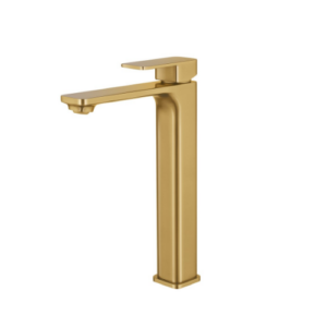 Aquaperla IVANO Series Square Brushed Brass Tall Basin Mixer