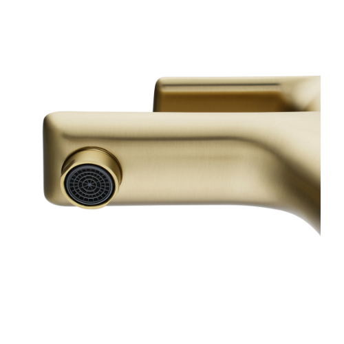 Aquaperla VOG Series Light Brushed Brass Basin Mixer - Image 2