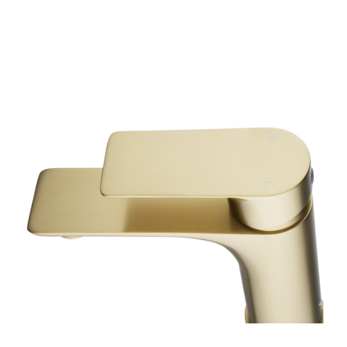 Aquaperla VOG Series Light Brushed Brass Basin Mixer - Image 3