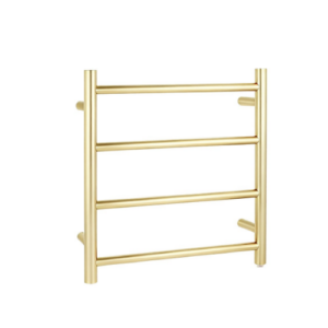 Aquaperla Light Brushed Brass Heated Towel Rack 4 Bars