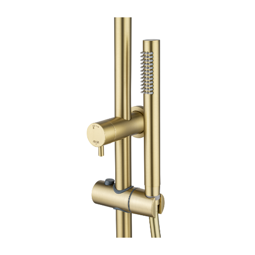 Aquaperla 10" Light Brushed Brass Shower Station - Image 2