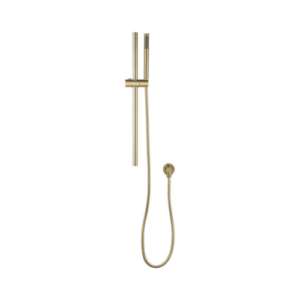 Aquaperla Light Brushed Brass Shower Rail with Handheld Shower