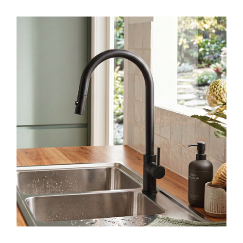 Mixx anise plus pull out sink mixer Matt Black lead free - Image 2