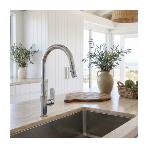 Mixx saffron pull out sink mixer chrome lead free - Image 2
