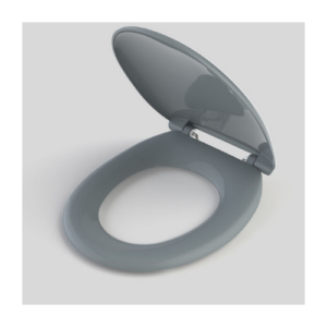 Caroma Caravelle Care Double Flap Toilet Seat (Anthracite Grey) with GermGard®