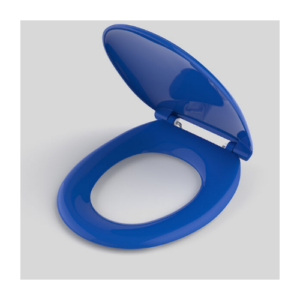 Caroma Caravelle Care Double Flap Toilet Seat (Sorrento Blue) with GermGard®