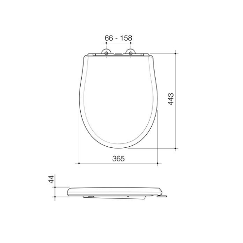Caroma Riviere Toilet Seat (Soft Close, Blind Fix, Germgard) Matte White - Image 4