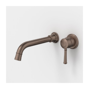 Caroma Riviere Wall Basin Bath Mixer 210mm Brushed Bronze