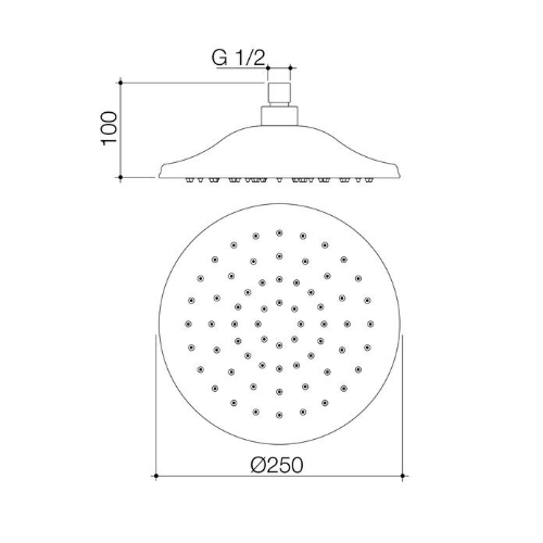 Caroma Riviere Rain Shower 250mm Chrome - Image 2