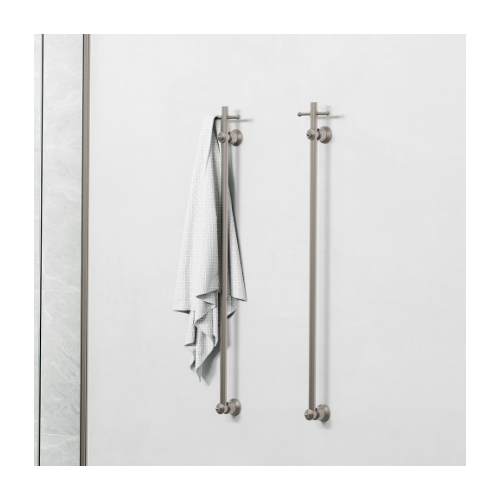 Fienza Lillian Vertical Heated Towel Rail 93 x 1000mm Brushed Nickel - Image 3