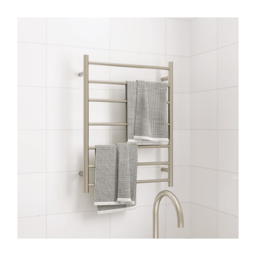 Fienza Isabella Heated Towel Rail 600 x 800mm Brushed Nickel - Image 4