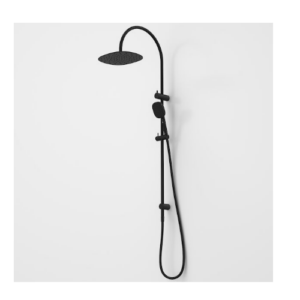 Caroma Contura® II Rail Shower with Overhead Black