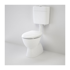Caroma Care 200 V2 Connector (S Trap) Suite with Caravelle Care Double Flap Seat White