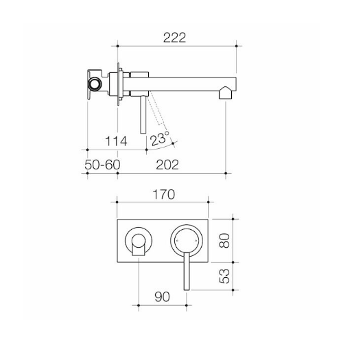 Caroma Titan Stainless Steel Wall Basin Mixer Lead Free - Image 2