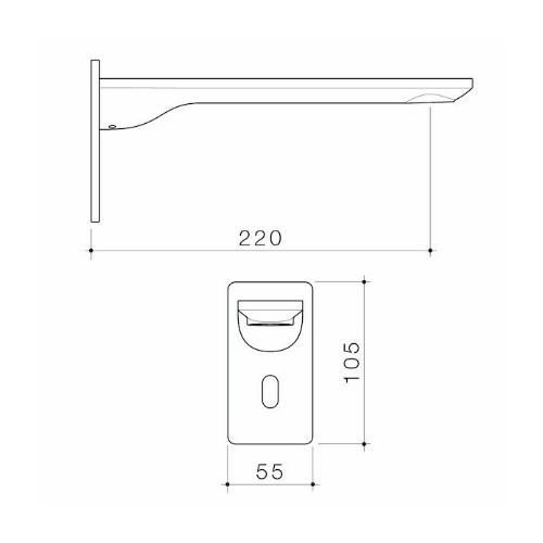 Caroma Urbane® II Sensor 220 Wall Outlet Sales Kit Chrome Lead Free - Image 3