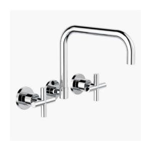 Caroma Cross Wall Sink Set Chrome Lead Free