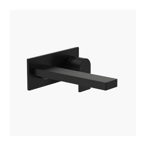Caroma Round Square Wall Basin Bath Mixer 180mm Matte Black Lead Free