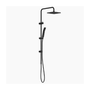 Caroma Square II Rail Shower with Overhead Matte Black