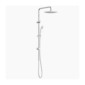 Caroma Square II Rail Shower with Overhead Chrome