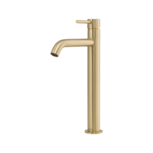 Mixx Anise Eco Tower Vessel Mixer Curved Spout	Brushed Gold Lead Free