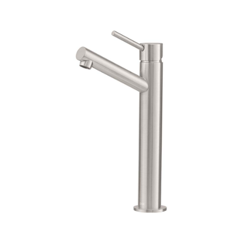 Mixx Anise Eco Tower Vessel Mixer Upswept Spout Brushed Nickel Lead Free